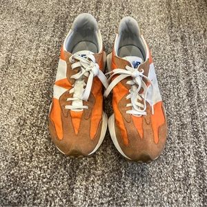 New Balance 327 Orange and White